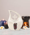 Snake Urn with Cross Drop design,