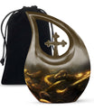 10-inch Snake Urn with Cross Drop design for mom's ashes, 