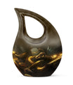 10-inch Snake Urn with Cross Drop design for mom's ashes, 
