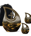 10-inch Snake Urn with Cross Drop design for mom's ashes, 