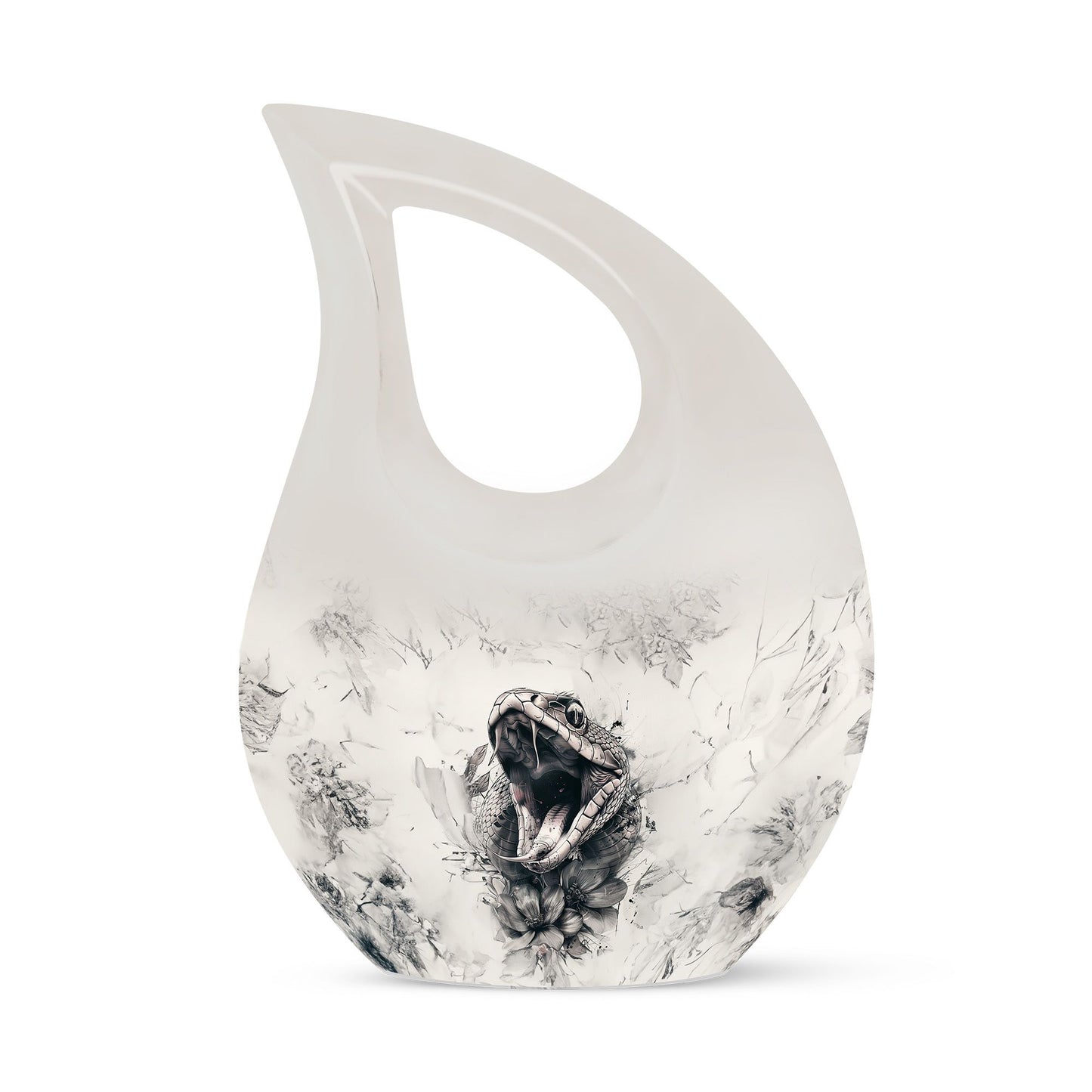  large Snake Urn with Cross Drop design for memorial purpose
