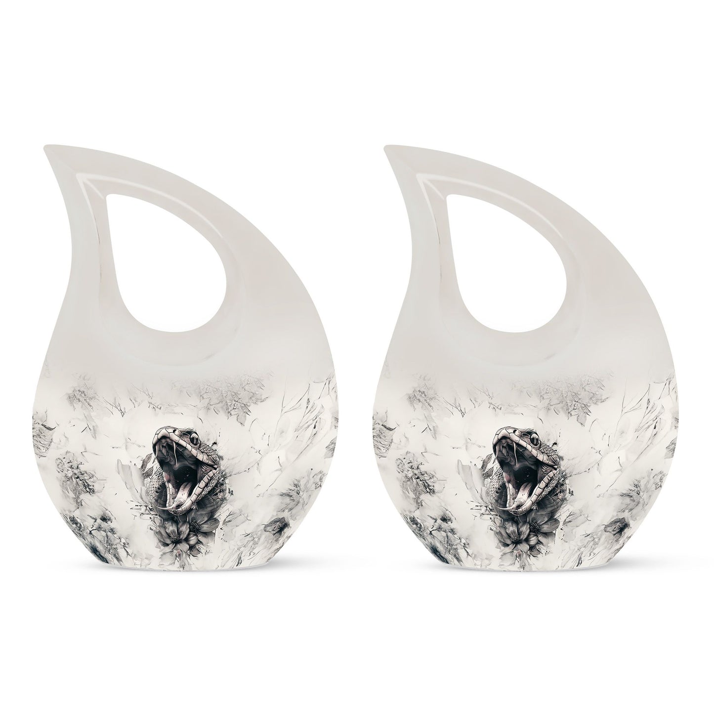 large Snake Urn with Cross Drop design for memorial purpose