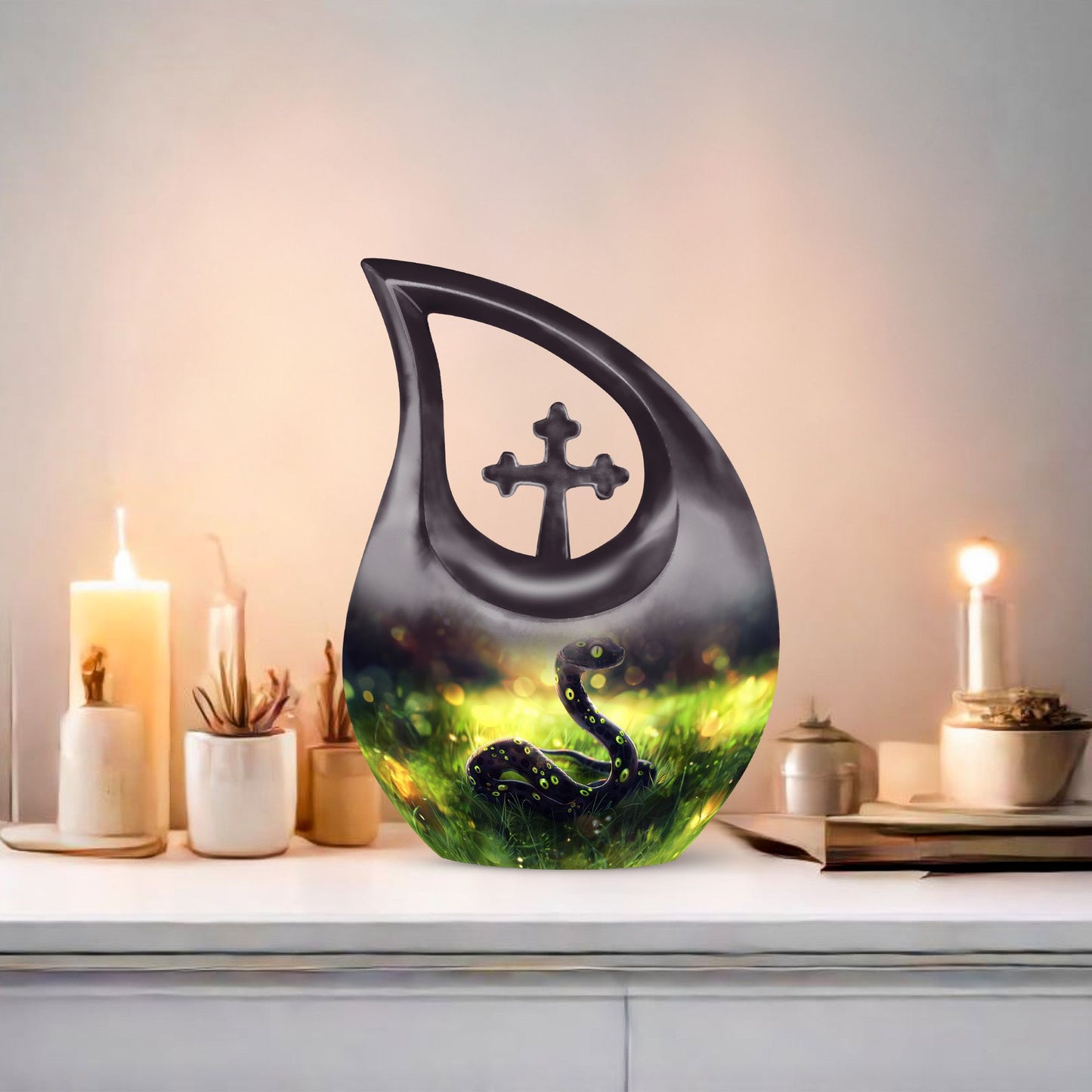 10-inch snake design modern urn 