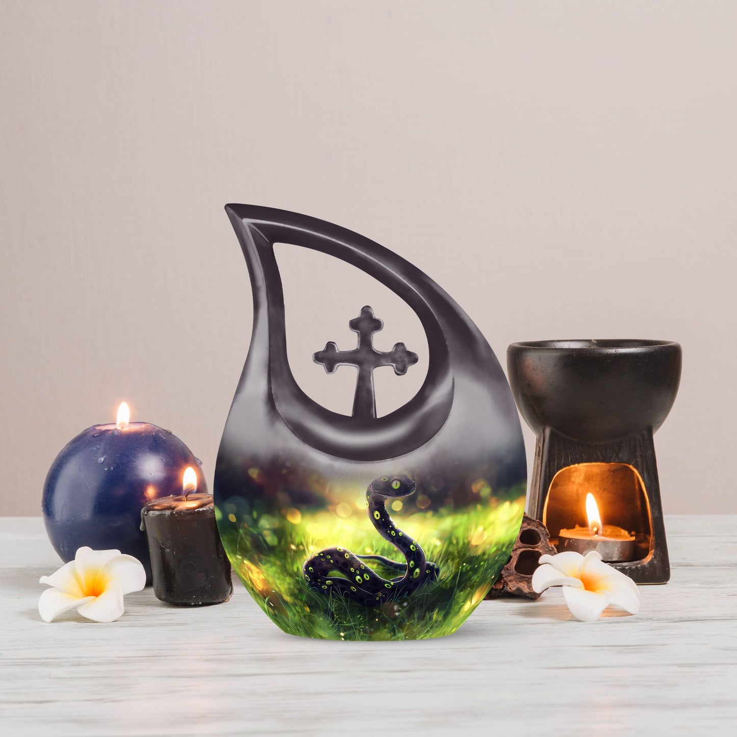 10-inch snake design modern urn 