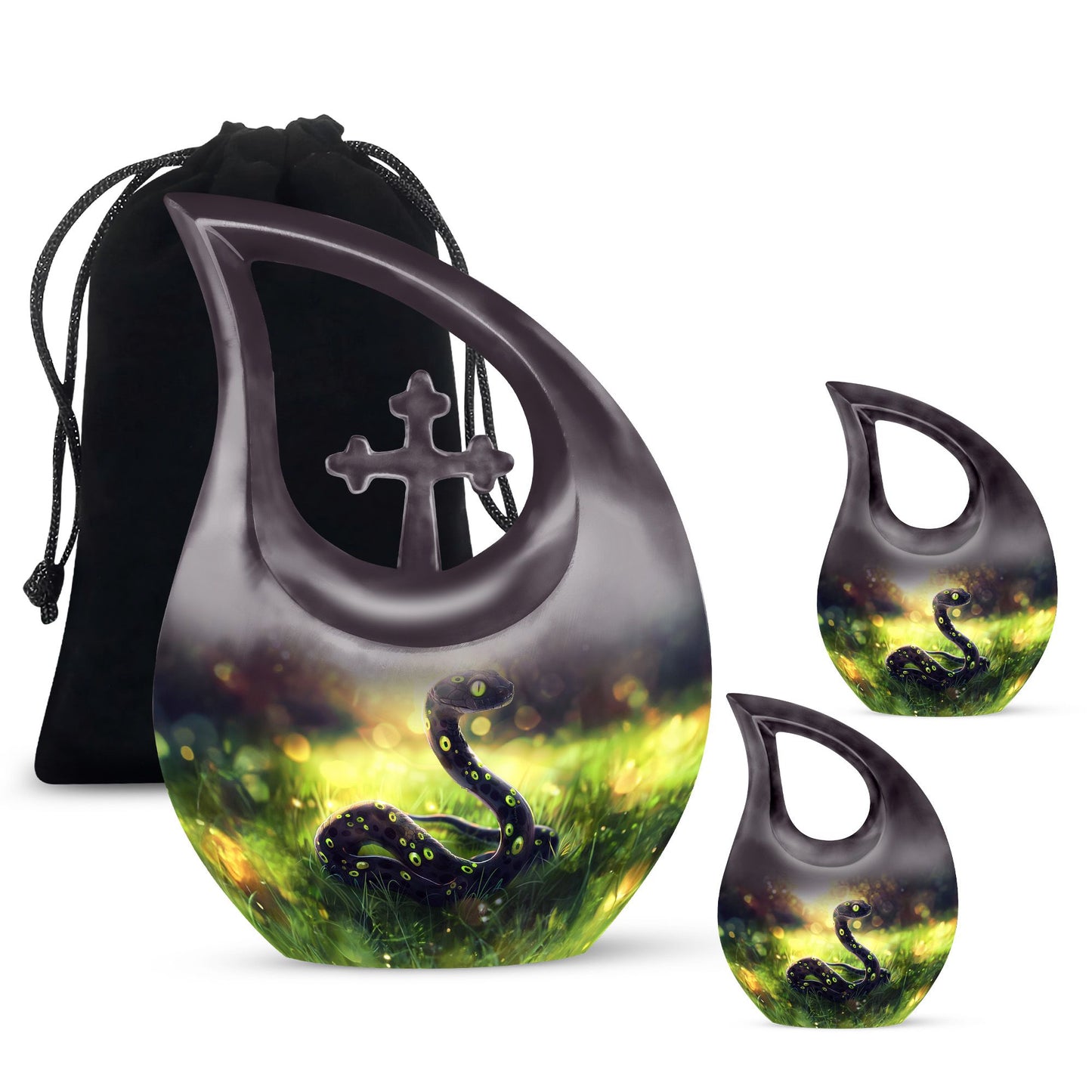 10-inch snake design modern urn 