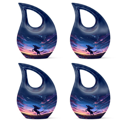 10-inch Horse Urn with Cross Drop design, 