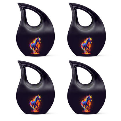 10 inch Horse themed Cross Drop urn 