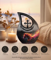  Horse themed Cross Drop Memorial Urn,