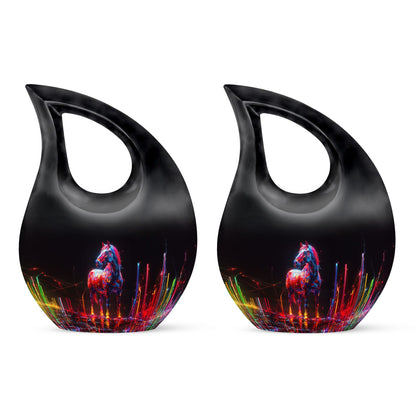  Horse Urn with Cross Drop design