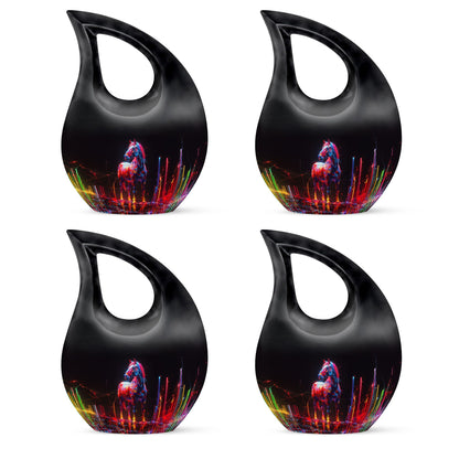  Horse Urn with Cross Drop design