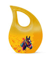 10-inch Horse themed Cross Drop Extra Large Urn, 
