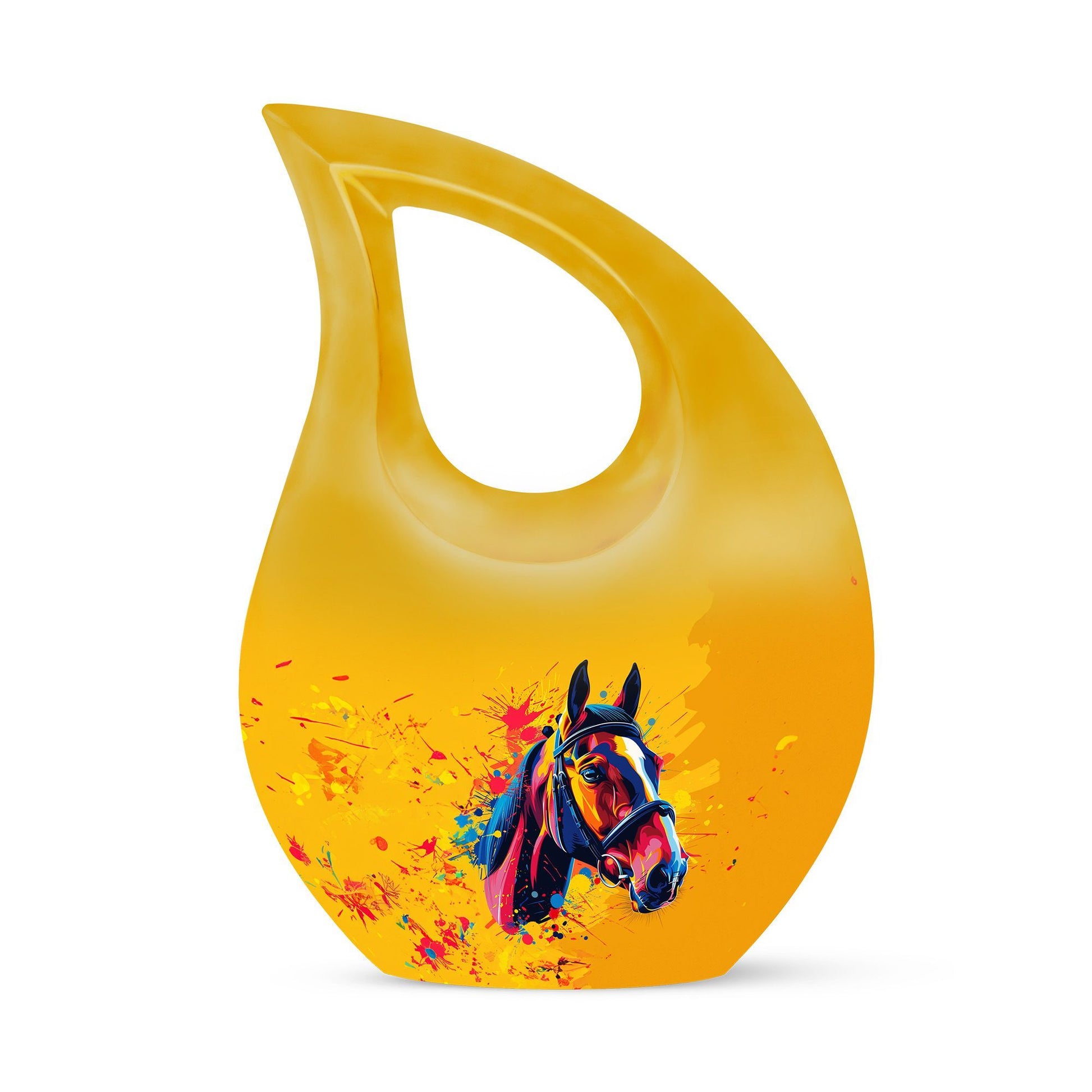 10-inch Horse themed Cross Drop Extra Large Urn, 