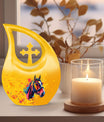 10-inch Horse themed Cross Drop Extra Large Urn, 