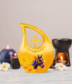 10-inch Horse themed Cross Drop Extra Large Urn, 