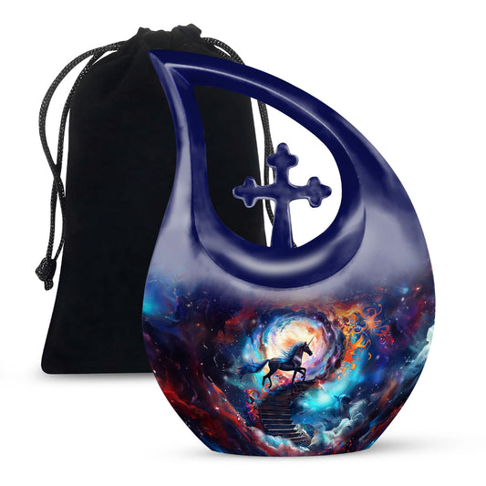  Blue Horse-themed urn