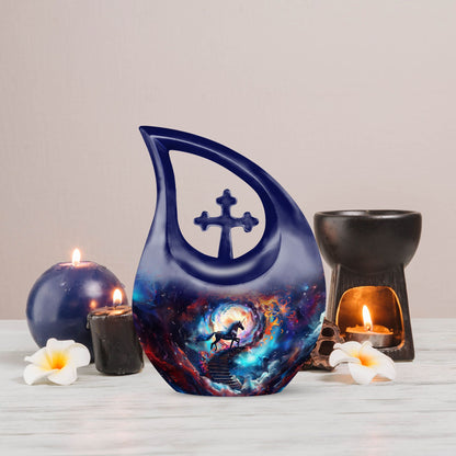  Blue Horse-themed urn