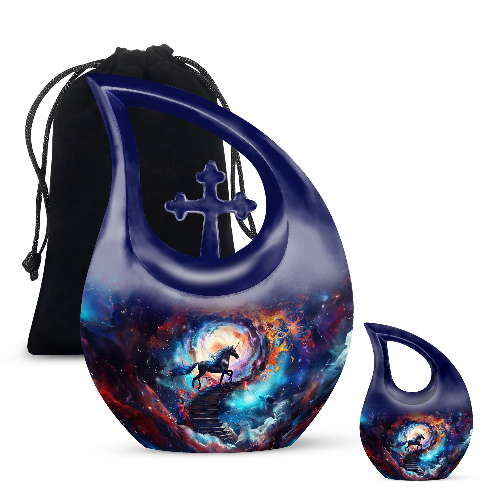  Blue Horse-themed urn