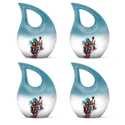 Basketball Theme Cross Drop Urn