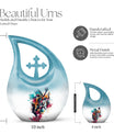 Basketball Theme Cross Drop Urn