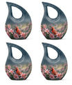 10-inch Cardinal Bird Urn with Cross Drop design, suitable for human ashes