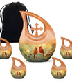 Cardinal Bird-themed Cross Drop Large Urn with Personalized Engravings, affordable cremation urn