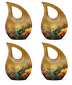 Humming Birds themed Cross Drop Design Memorial Urn, with option for engraving names