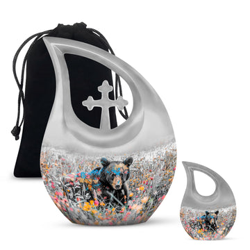 10 inch large Urn with 1 Keepsake 3 Inch Urn