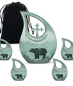 10-inch Bear Urn with Cross Drop design, ideal for Angels memorial urns
