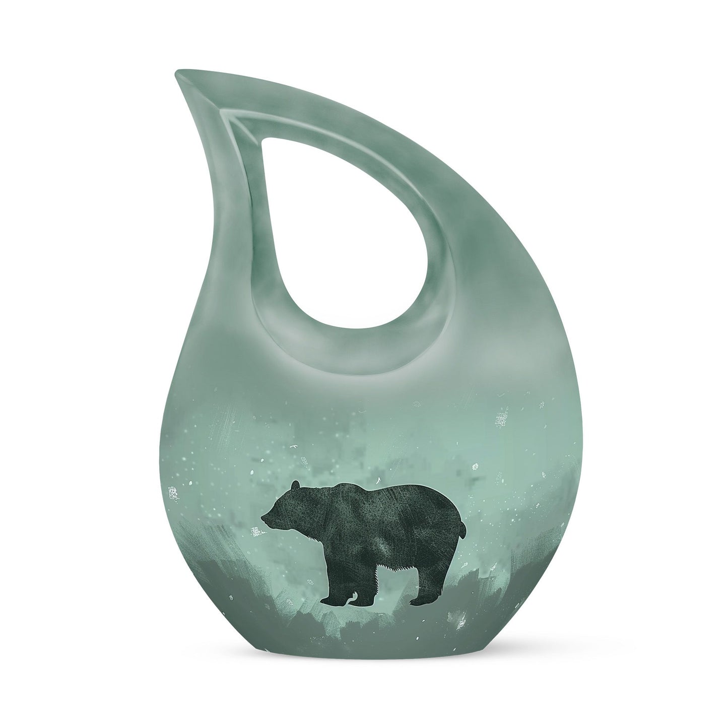 10-inch Bear Urn with Cross Drop design, ideal for Angels memorial urns