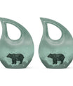 10-inch Bear Urn with Cross Drop design, ideal for Angels memorial urns