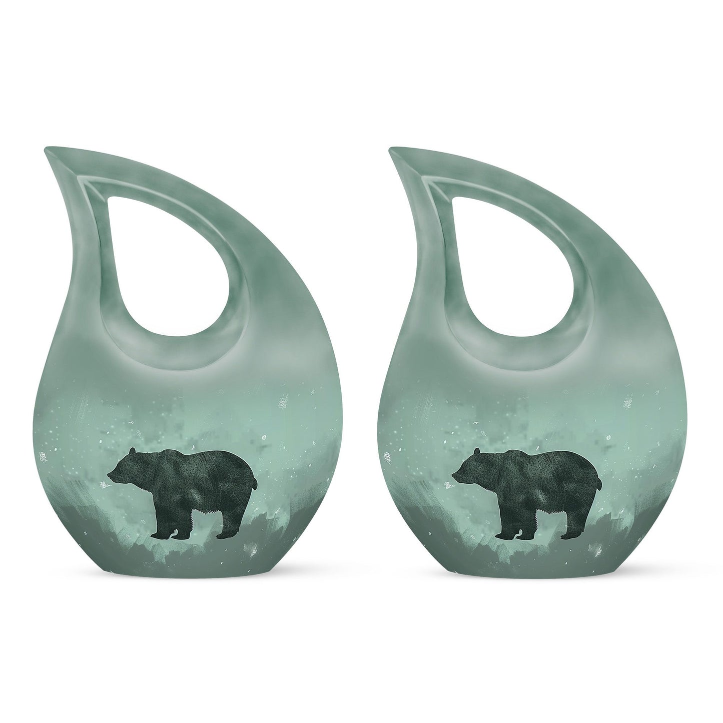 10-inch Bear Urn with Cross Drop design, ideal for Angels memorial urns