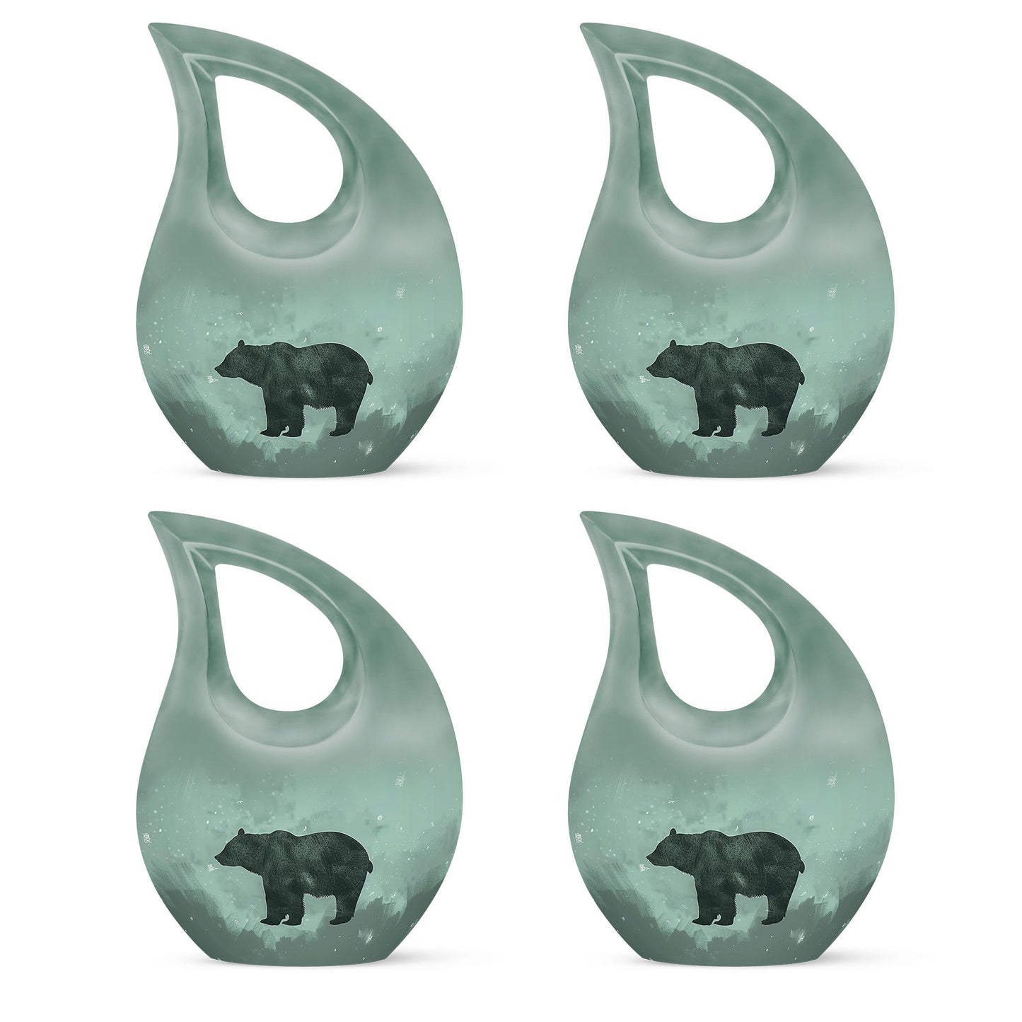 10-inch Bear Urn with Cross Drop design, ideal for Angels memorial urns