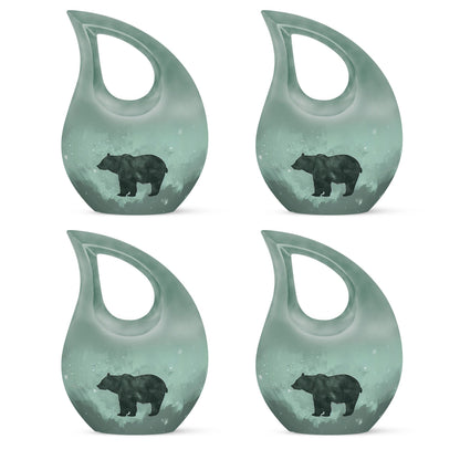 10-inch Bear Urn with Cross Drop design, ideal for Angels memorial urns