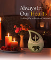 10-inch Bear Urn with Cross Drop design, ideal for Angels memorial urns