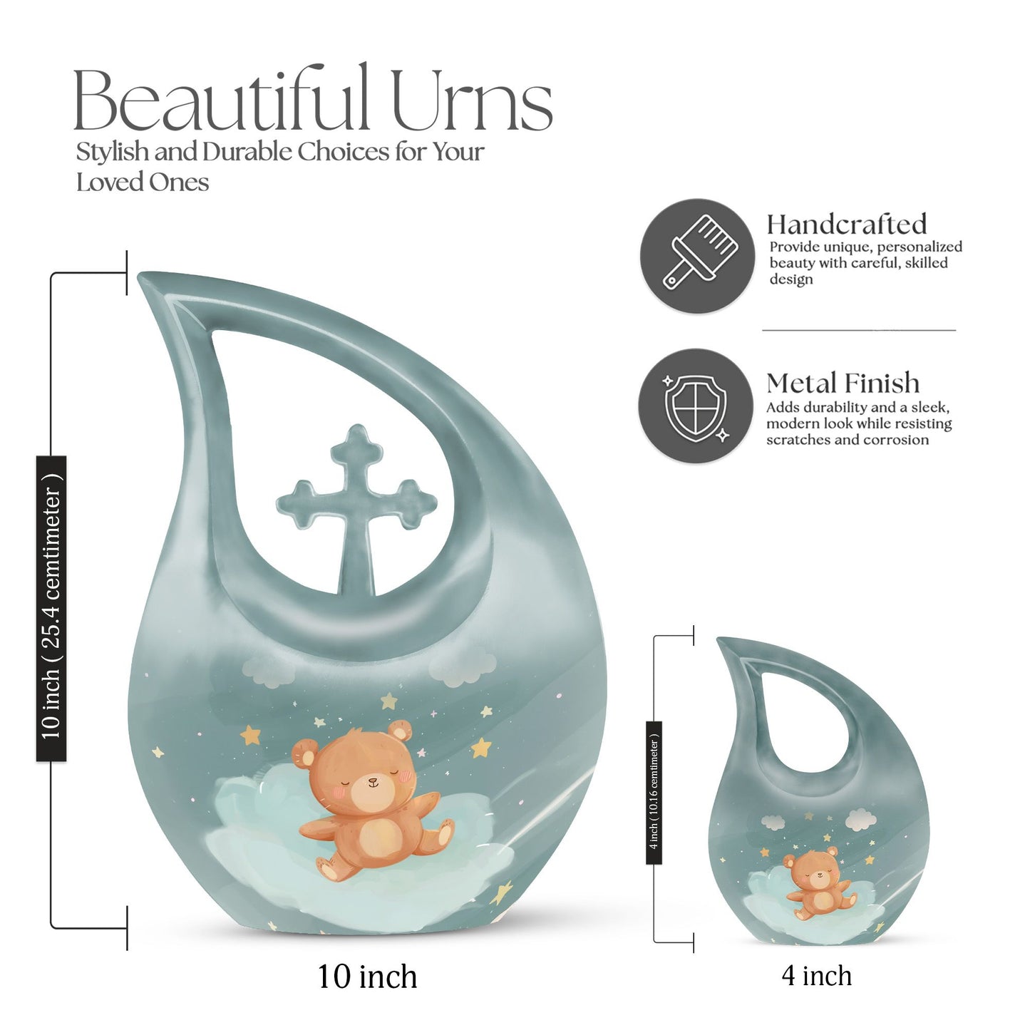 10 Inch Bear Urn 
