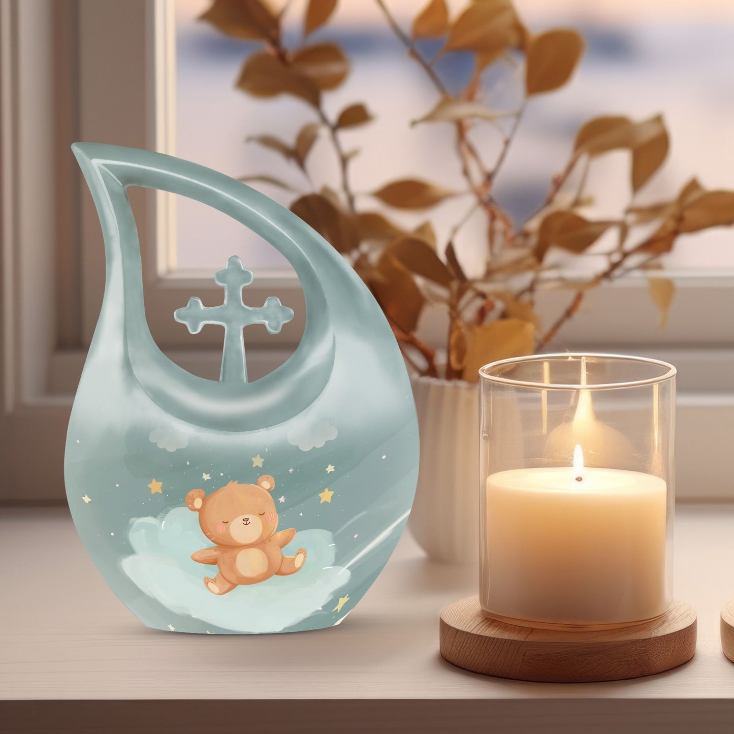 10 Inch Bear Urn 