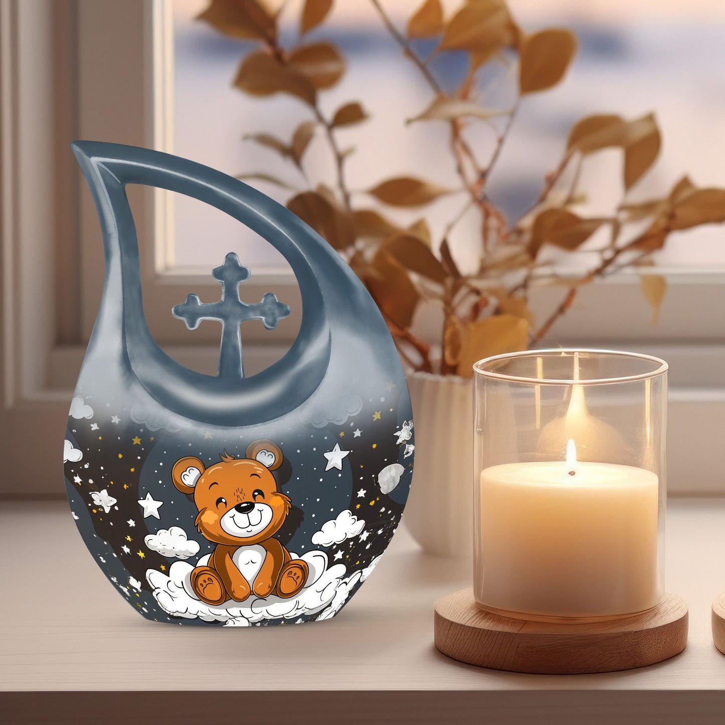 10 Inch Bear Urn 