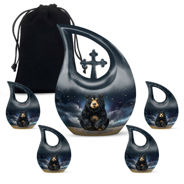 10 inch large Urn with 4 Keepsake 3 Inch Urns