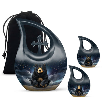 10 inch large Urn with 2 Keepsake 3 Inch Urns