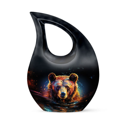 10-inch bear themed urn