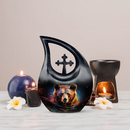 10-inch bear themed urn