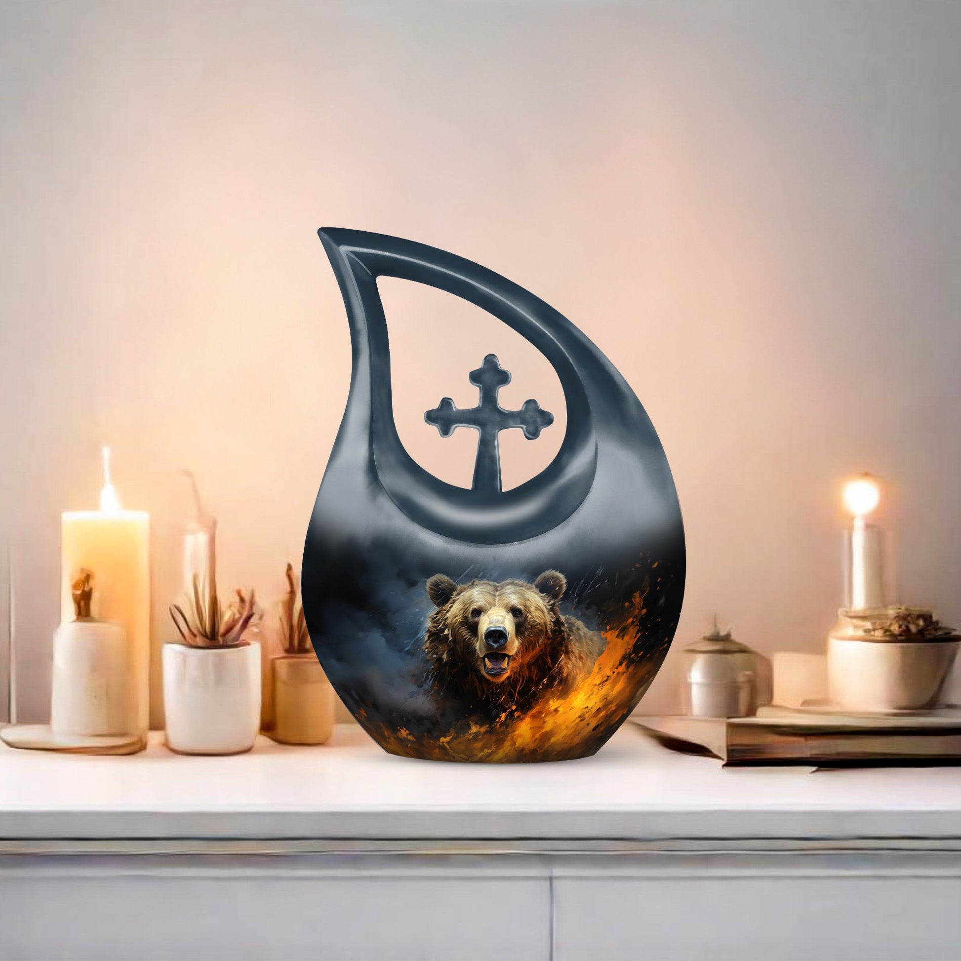 10 inch tall Bear Urn