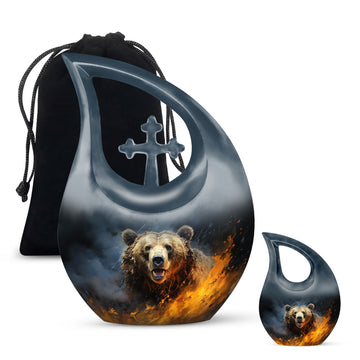 10 inch large Urn with 1 Keepsake 3 Inch Urn