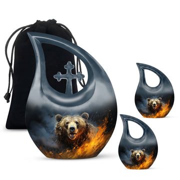 10 inch large Urn with 2 Keepsake 3 Inch Urns