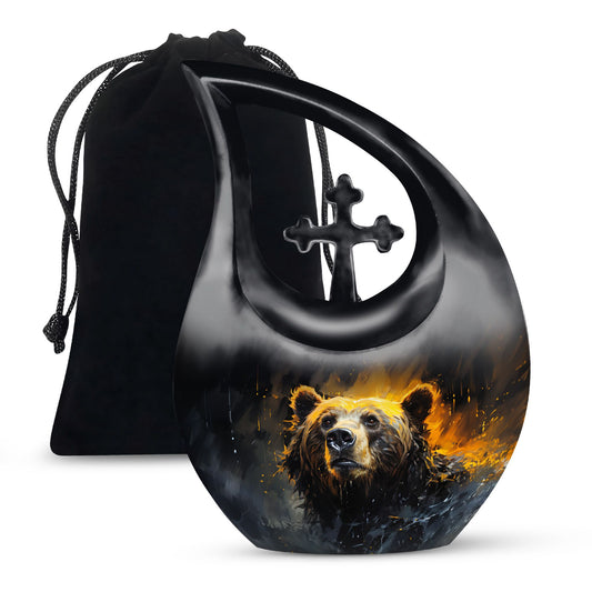10 Inch Bear Urn
