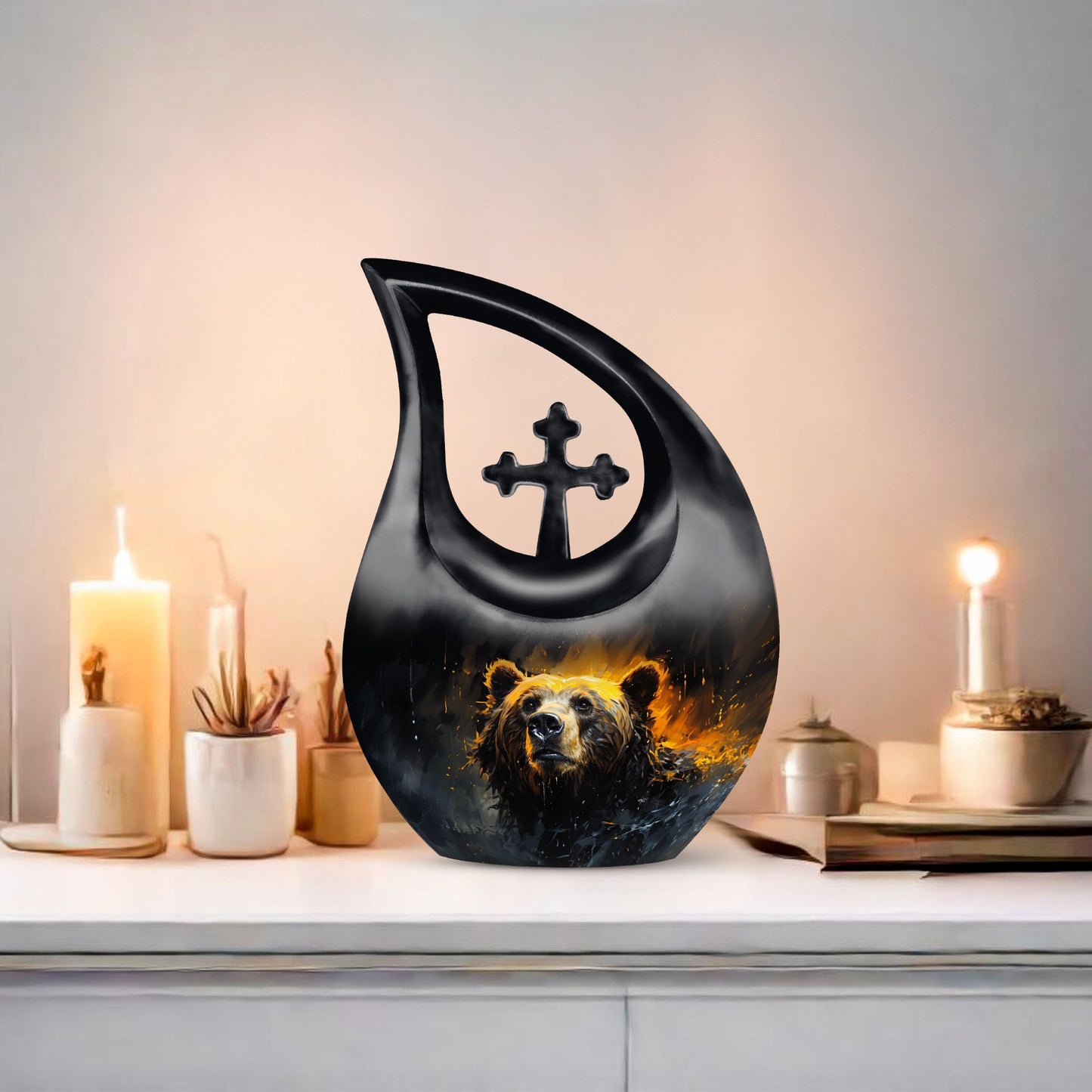 10 Inch Bear Urn