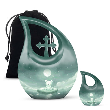 10 inch large Urn with 1 Keepsake 3 Inch Urn