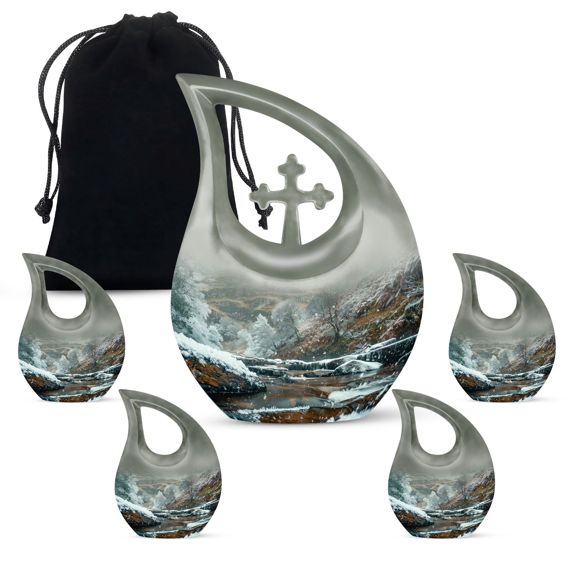 Mountains themed Medium Size Urn 