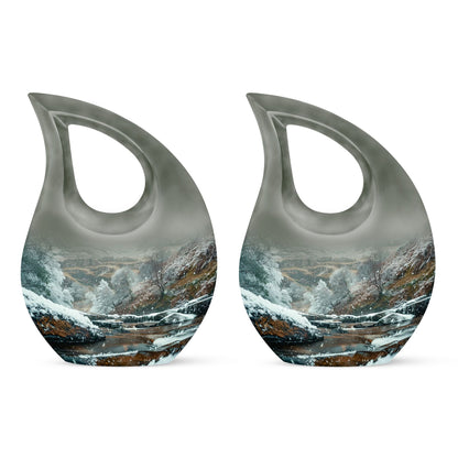 Mountains themed Medium Size Urn 