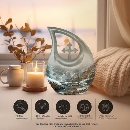 Mountains themed Medium Size Urn 